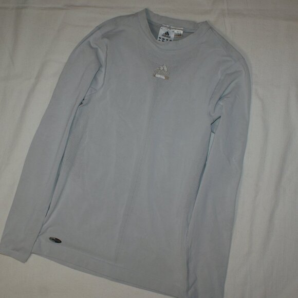 Adidas ClimaCool Long Sleeve Shirt Grey Size Large - Picture 3 of 10
